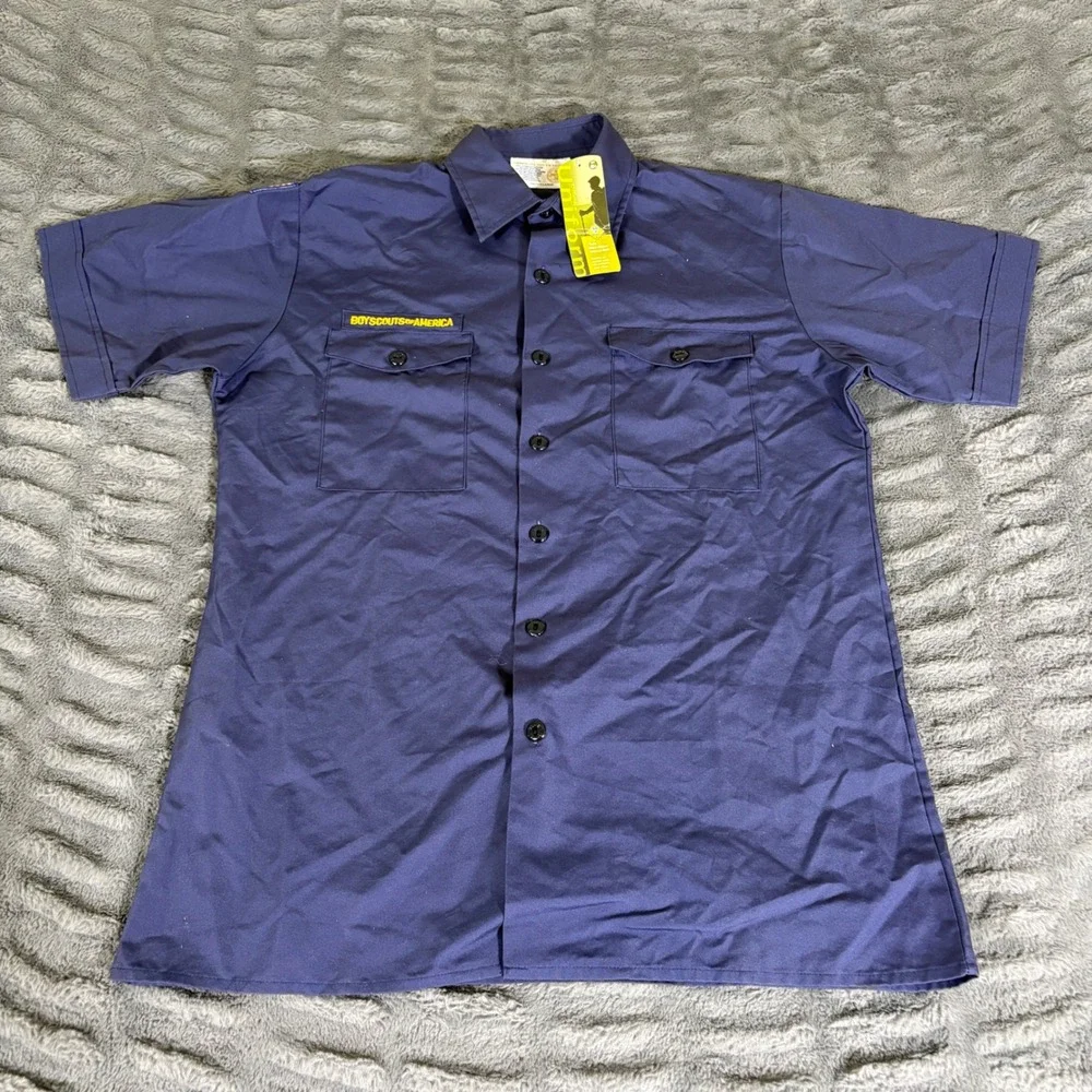 Boy Scouts of America Youth XL Navy Blue Short Sleeve Official Uniform Shirt NWT